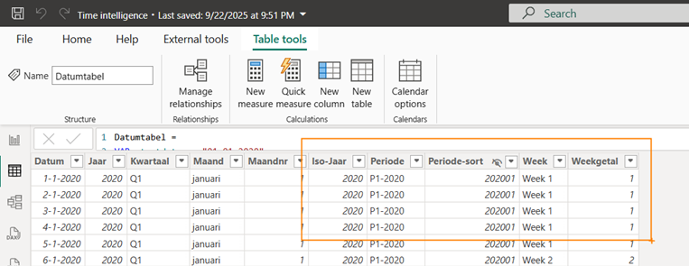 power bi datum tabel iso week 